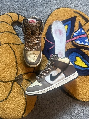 Nike SB Dunk High Ferris Bueller Sz 5 2008 305050-201 Vtg Rare Boulder Cheetah