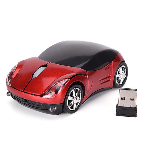 Car Model Wireless Optical Mouse Ferrari Shaped Mause Game 1600DPI for PC Lap Uc - Picture 3 of 13