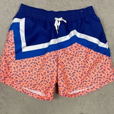 Chubbies Shorts Mens Large 90s Retro Elastic Waist Short Pockets Drawstring