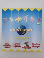 Universal Studios Mini Christmas Ornament Set of 12 1990's NOS Rocky Bullwinkle!