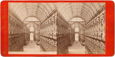 Italie.Italia.Milan.Milano.Galleria Vittorio Emanuele.2.Photo Stereo.View.Brogi.