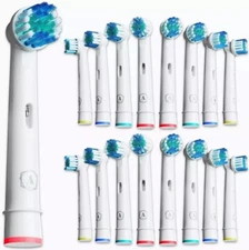Qty. 16 Aster Replacement Toothbrush Heads 16 Pack Compatible with Oral-B Braun