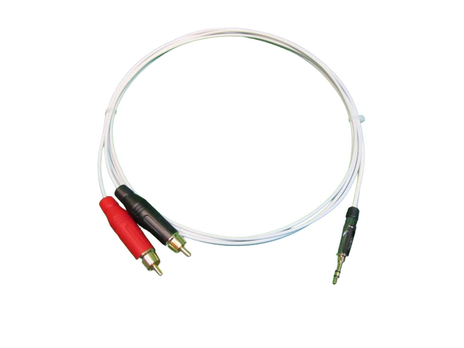 10 Ft Silver Plated Audiophile 3.5mm  to Dual RCA cable.