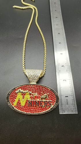 Necklace San Francisco SF 49ERS Niners Town V-Neck Bling Pendant With Gift Chain - Picture 4 of 5