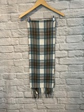 NEW JAMES PRINGLE WEAVERS BLUE PLAID ACRYLIC SCARF WOVEN IN SCOTLAND