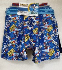 Sonic the Hedgehog Boys 4-PACK Assorted Boxer Briefs Underwear Multicolor Sz 10