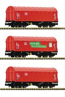 Fleischmann N 6660014 Wagenset Schiebeplanenwagen Shimmns Der Db Ag Neu Ovp