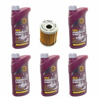 MotoröL Set 15W50 5 Liter ÖLfilter OX407 FüR Beta Alp 125 Urban 200 Bj.2006-2019
