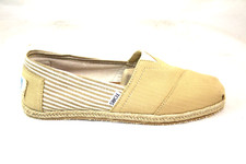TOMS CLASSIC UNIVERSITY KHAKI STRIPE SLIP ON SHOE 001019A09 NEW MENS SIZE 8