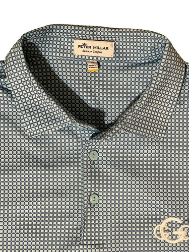 Peter Millar Roch Classic Fit Pattern Polo In Seashore (blue) Extra Large - Picture 6 of 11
