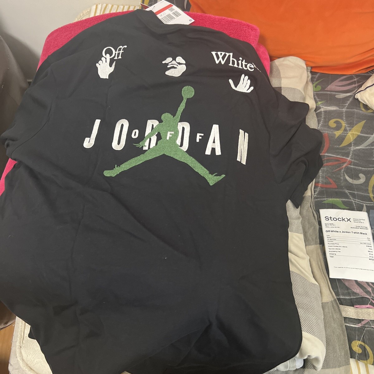 jordan x off white t shirt stock x