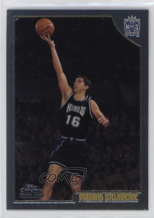 1998-99 Topps Chrome Peja Stojakovic Predrag Stojakovic #201 Rookie RC 14ae