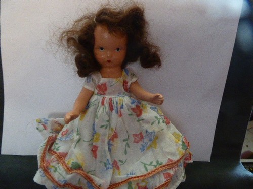 Vintage 1940's Plastic Sleepy Eye Doll 6" movable arms original clothing - Picture 2 of 6