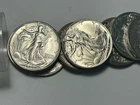 1945 BU WALKING LIBERTY HALF ROLL / 10 COINS - SHARP ROLL