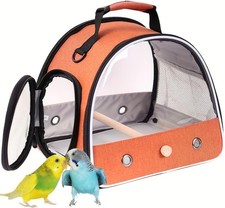 Small Bird Travel Cage Carrier, Portable Parrot Parakeet Carrier Large, Green