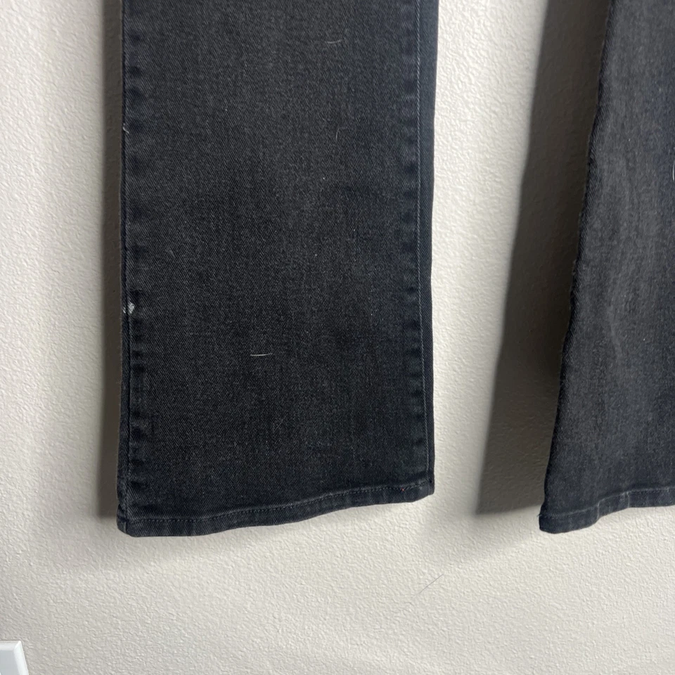 Pantalones de mezclilla para mujer Lip Service 32x33 Bell Bottoms negros acampanados emo punk Y2K Foto 2 de 4