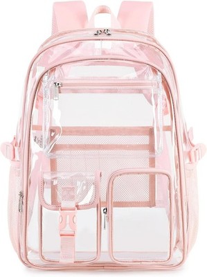 Mochila grande transparente para niñas y mujeres