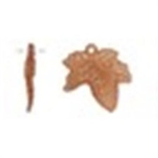 10 Light Brown Frosted Acrylic Textured Leaf Charms Small Pendants 20x20mm