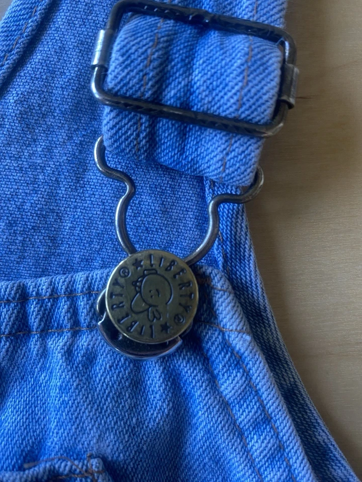 Vintage Liberty Denim Short Overalls Shortalls toddler Size 4T 90’s 80’s US Made - Image 4 of 4
