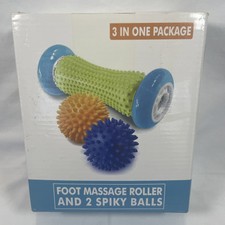Foot Massager Roller Spiky Ball Foot Pain Relief Massager NIB Pasnity