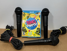 Nintendo Wii U Sing Party Game + 3 Wired USB Microphones Karaoke Bundle