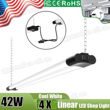 4 PACK 4FT LED SHOP LIGHT 6500K Daylight Fixture Utility Ceiling Lights Garage