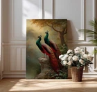 Classical Peacock Oil Painting Printed On Canvas,Peacock Wall Art Prints Decor