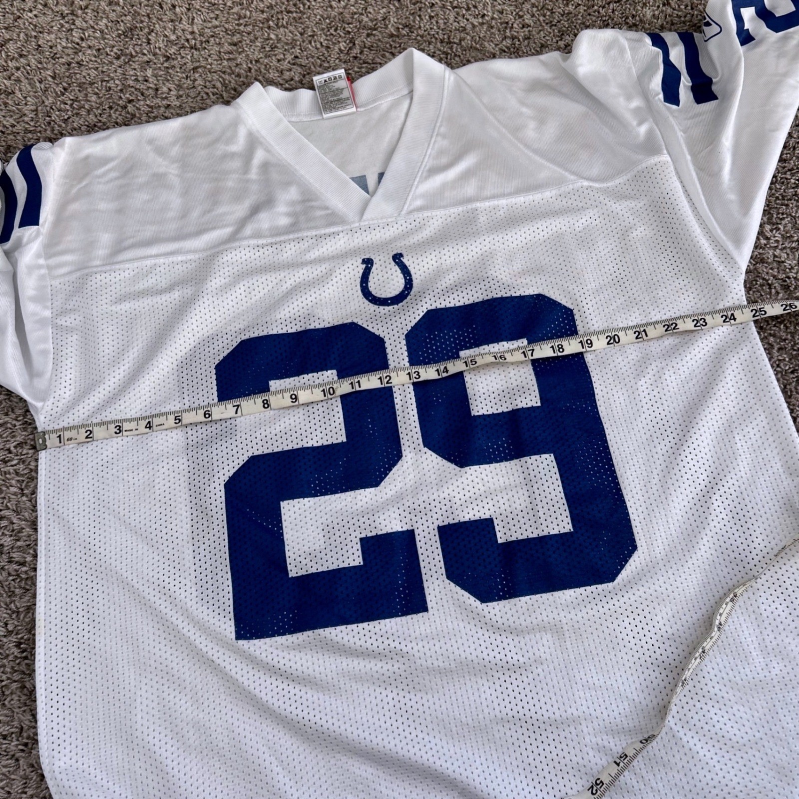 Reebok Indianapolis Colts 29 Addai NFL Football Jersey Men's XL White Blue thumbnail 5