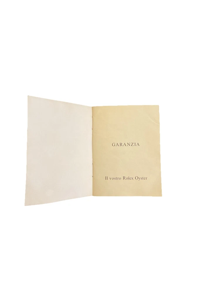 Rolex Certificato Di Garanzia In Bianco In Lingua Italiana Il Vostro Rolex Oyste - Immagine 2 di 4