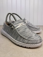 Hey Dude Wendy Sox Glacier Grey Soft Knit Slip On Loafer Shoes Women  s Sz 7 WORN