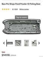 Bass Pro Shops Pond Prowler 10 Fishing Boat 2-Person 10'2" with everything 😊