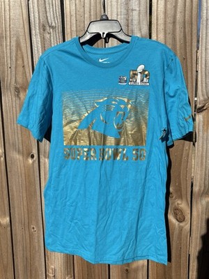 Charlotte Super Bowl 50 NFL Football T Shirt Size Medium Blue Graphic Tee