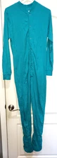 BIG FEET 1 PC SLEEPER pajama UNION SUIT TRAP DOOR ON BACK! XS COTTON SNAP FRONT