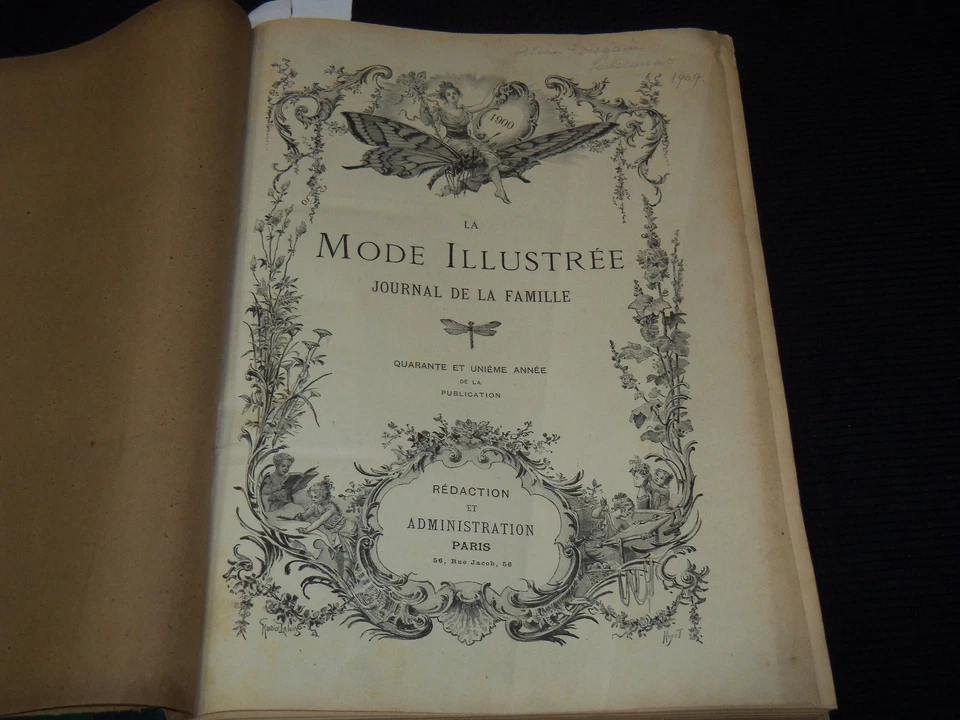 1900 LA MODE ILLUSTREE FRENCH MAGAZINE BOUND VOLUME - ILLUSTRATIONS - KD 879Q Foto 3 de 4