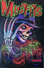 Misfits Nightmare On Elm Street Freddy Krueger Skull Poster 24 X 36