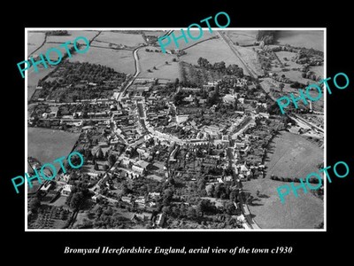 Bromyard England Aerial View Of The Town 1930 2 Old Large Historic Photo
