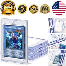 5 ct Magnetic Card Holders - UV-Protective Acrylic Sleeves for Card Displays