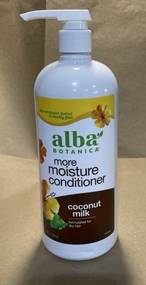 New AS IS Alba Botanica More Moisture Conditioner Coconut Milk 32oz For Dry Hair