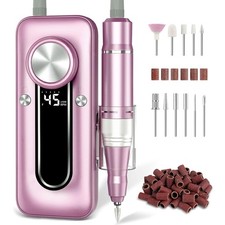 Nail Drill Electric Nail File Kit 45000 RPM Professional Efile Nail Set,Cordless