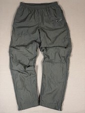 Vintage 90s Nike Windbreaker Track Pants Men's L Olive Green Y2K