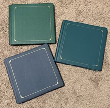 Lot of 3 Creative Memories 12x12 Albums Old Style 2-Green 1-Blue 12 Pages Each