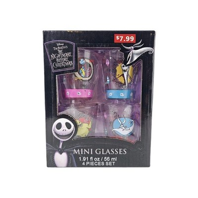 Tim Burton's The Nightmare Before Christmas Halloween Mini Shot Glasses Set of 4