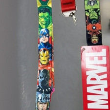 Official Marvel Lanyard Set 2 Pack Standard Small Wristlet Keychain ID Badge New