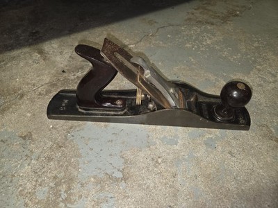 Stanley Bailey 9in Bench Hand Plane, 2in Steel Blade, Black Metal/Wood