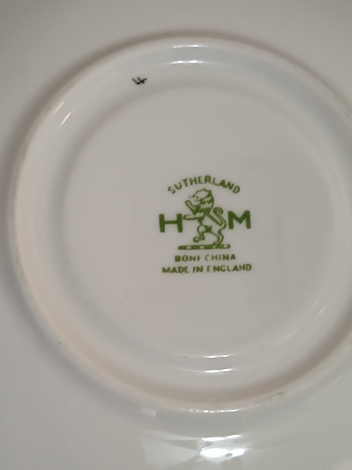 Rare Vintage H&M Sutherland China Solid Teal Teacup w/Saucer