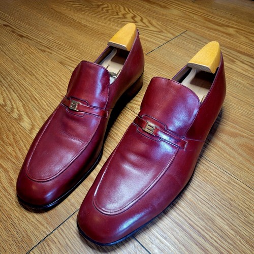 Vintage BALLY of Switzerland Orlando Leather Penny Loafers Size 13 Burgundy