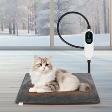 Pet Heating Pad Cats Electric Outdoor Cat Warming Bed Mat with Chew Resistant US