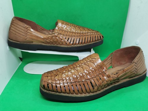 Sunsteps Men's Hand Woven Brown Leather Slip on Shoes Size 11 EUC - Picture 22 of 23
