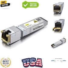 10GBase-T SFP to RJ-45 Transceiver, 10Gbe SFP Copper Ethernet Module, up to...