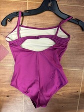 Dance NEW Leotard Mirella Large Child Plum Lycra Keyhole back Ballet Tap Jazz